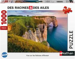Nathan - Puzzle Rădăcini și aripi: Vedere a stâncilor de la Etretat - 1 000 piese Puzzle