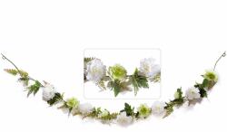 Decorer Ghirlanda flori artificiale peonia albe cm 230 H (A56.32.02)