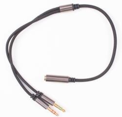 PadForce Splitter adaptor audio PadForce, Jack 3.5 mm la 2 x Jack 3.5 mm , Lungime 35cm