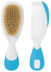 Chicco Комплект от четка и гребен Chicco, С естествен косъм, Син (N0610)