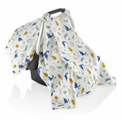 BabyJem Protectie soare din muselina pentru scaun auto 0-13 kg (Model: Dino) (bj_1591)