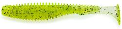Fishup Fishup_U-Shad 4" 8Pcs. 055 - Chartreuse/Black (FHL24-116)
