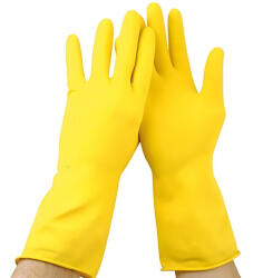  Gumikesztyű S háztartási pár Safety First sárga (SF0102-7) - tonerklinika