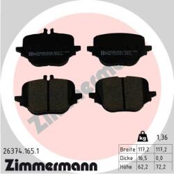 ZIMMERMANN set placute frana, frana disc ZIMMERMANN 26374.165. 1 (26374.165.1)