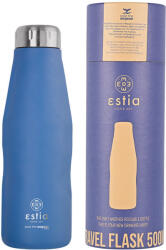 Estia Home Art Travel Flask Save the Aegean Reciclabil Sticlă Termos Oțel inoxidabil Fără BPA 500ml albastru denim 01-12052 (01-12052)