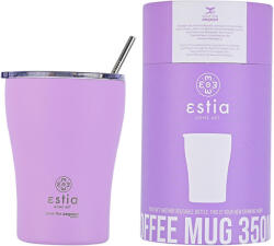 Estia Home Art Coffee Mug Save The Aegean Reciclabil Pahar Termos Oțel inoxidabil Fără BPA 350ml Lavender Purple cu Pai 01-12090 (01-12090)