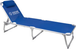 Escape Șezlong de Plajă Albastru Pliabil din Aluminiu cu Pernă 188x59, 6x30 cm 15565 (15565)