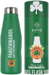 Estia Home Art Travel Flask Save the Aegean Sticlă Termos Oțel inoxidabil Fără BPA 500ml Panathinaikos BC Edition 00-12328 (00-12328)