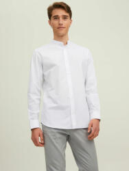 JACK & JONES Cu mânecă lungă Bumbac Cămașă în Linie ingusta Alb 12205921 (12205921)