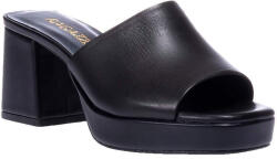 Ragazza 0951 Piele Mules cu Chunky Scăzut Toc în Negru Culoare 0951 (0951)