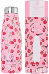 Estia Home Art Travel Flask Save the Aegean Reciclabil Sticlă Termos Oțel inoxidabil Fără BPA 500ml Cherry Rose 01-16647 (01-16647)