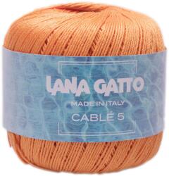 LANA GATTO Cable5 horgolófonal, egyiptomi Mako pamut, 50g, 9661, Mandarino