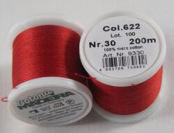 Madeira Cotona kézi és gépi, himző- és quilting cérna 200m, No. 30 - 622, téglavörös