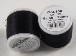 Madeira Cotona kézi és gépi, himző- és quilting cérna 200m, No. 30 - 500, fekete