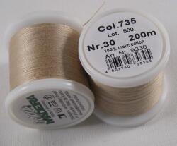 Madeira Cotona kézi és gépi, himző- és quilting cérna 200m, No. 30 - 735, bézs