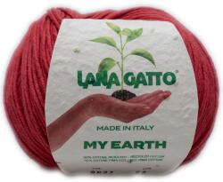 LANA GATTO My Earth kötő/horgoló fonal, újrahasznosított Pima pamut, 50g, 9637, Rosso