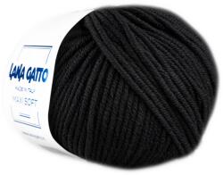 LANA GATTO Maxi Soft kötőfonal, extrafinom merinó gyapjú - 10008, Nero