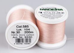 Madeira Cotona kézi és gépi, himző- és quilting cérna 200m, No. 30 - 585, halvány barack