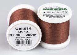Madeira Cotona kézi és gépi, himző- és quilting cérna 200m, No. 30 - 614, csokibarna