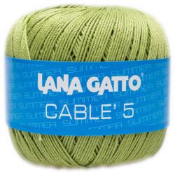 LANA GATTO Cable5 kötő/horgoló fonal, egyiptomi Mako pamut, 50g, 6582, Salvia