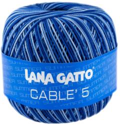 LANA GATTO - Cable5 kötő/horgoló fonal, egyiptomi pamut, 50g, 7334 - színátmenetes
