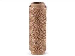 Fashion Viaszos poliészter cérna, extra erős, 1mm, 50m, sötét bézs, 240045