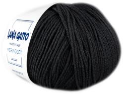 LANA GATTO Lana Gatto, Merinocot kötő fonal, merinó gyapjú és pamut - 10008, Nero