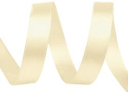 Fashion Egyszínű poliészter dekor szatén szalag, 12mm, 5m, 430232-02, krém