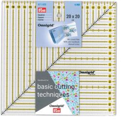 Prym - Omnigrid, pathwork vonalzó, 20x20cm, 611655