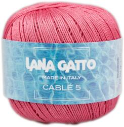 LANA GATTO - Cable5 kötő/horgoló fonal, egyiptomi pamut, 50g, 8879, Azalea