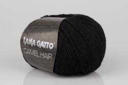LANA GATTO Luxury, Camel Hair kötő fonal, extrafinom merinó és teveszőr - 5000, fekete