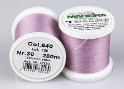 Madeira Cotona kézi és gépi, himző- és quilting cérna 200m, No. 30 - 640, halvány levendula