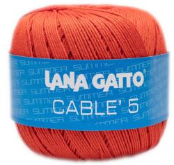 LANA GATTO Cable5 kötő/horgoló fonal, egyiptomi Mako pamut, 50g, 7830, Lobster