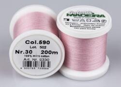 Madeira Cotona kézi és gépi, himző- és quilting cérna 200m, No. 30 - 590, világosrózsaszín