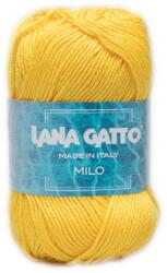 LANA GATTO Milo kötő/horgoló fonal, 100% mercerizált pamut, 50g, 8700, Yellow