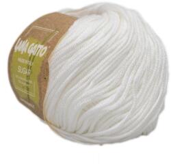 LANA GATTO - Sugar kötő/horgoló fonal, 100% cukornád, 50g, 7647, Bianco