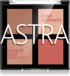 Astra Make-up Romance Palette Púderes highlight és kontúr paletta az arcra árnyalat 02 Pink Romance 8 g