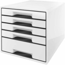 Leitz WOW CUBE, 5 fiók, fehér/fekete (52531001)