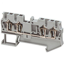 Schneider Electric Linergy TR terminals blocks - NSYTRR24 - Rugós egyszintes átkötőkapocs 2x2 csatlakozás 5, 2 mm 2, 5 mm2 24A - es (NSYTRR24)