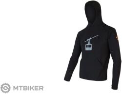 Sensor MERINO UPPER GONDOLA kenguru pulóver, fekete (XL)