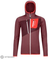 ORTOVOX Fleece Grid Hoody női pulóver, mountain rose (S)