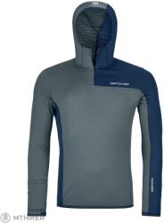 ORTOVOX Fleece Light Grid ZN Hoody pulóver, sötét sarki szürke (XL)