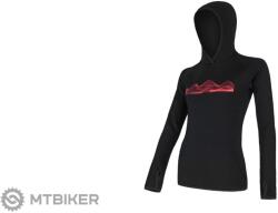 Sensor MERINO UPPER MOUNTAINS kenguru női pulóver, fekete (XXL)
