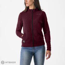 Castelli MILANO 2 FULL ZIP W FLEECE női pulóver, sötét bordó (S)
