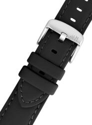 Morellato Curea din piele Morellato Capri 5761D82.019 L, negru, material reciclat 18 mm