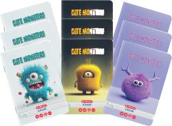 Herlitz Caiet A5, 48 file, matematica, Cute Monster, 10 buc/set, Herlitz PCKHZ9495350