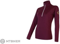 Sensor MERINO UPPER női pulóver, port piros (XL) - mtbiker - 41 699 Ft