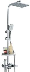  Zuhanyoszlop, Blackswan, M138 típus, állítható króm modell, termosztáttal, mozgatható csapteleppel, nagynyomású zuhanyzóval és digitális kijelzővel, méret 110 cm
