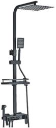 Zuhanyoszlop, Blackswan, M245 típus, matt fekete modell, 4 utas, termosztát, LCD kijelző, nyomászuhany és rejtett bútorcsap, mérete 30 cm (UCBA1111)