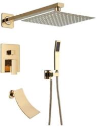  Zuhanycsap, Blackswan, M219 típus, fényes arany modell vízesés kifolyóval, mérete 30 cm